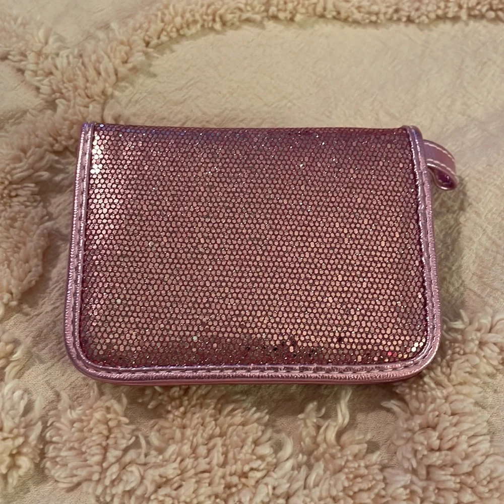 Mini Pink Glitter Sparkly Wallet/Coin Purse - Picture 2 of 6